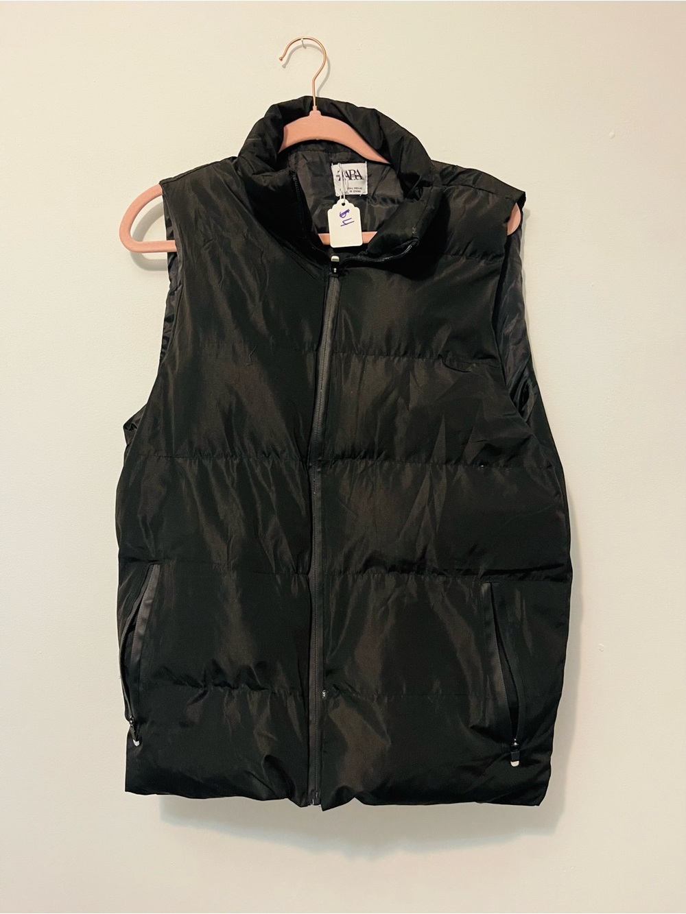 Zara Black Quilted Puffer Vest - Women's Sleeveless Jacket
